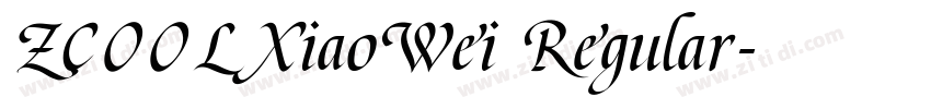 ZCOOLXiaoWei Regular字体转换